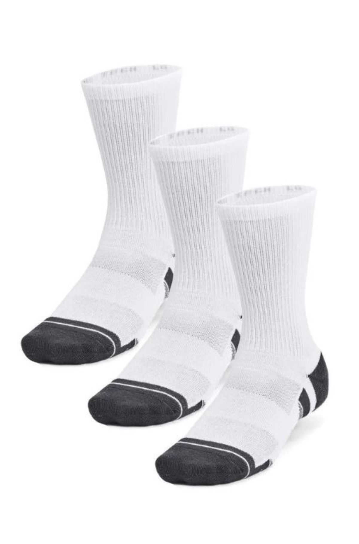 Under Armour Crew Performance Tech Unisex Κάλτσα 1379512-100 Λευκό
