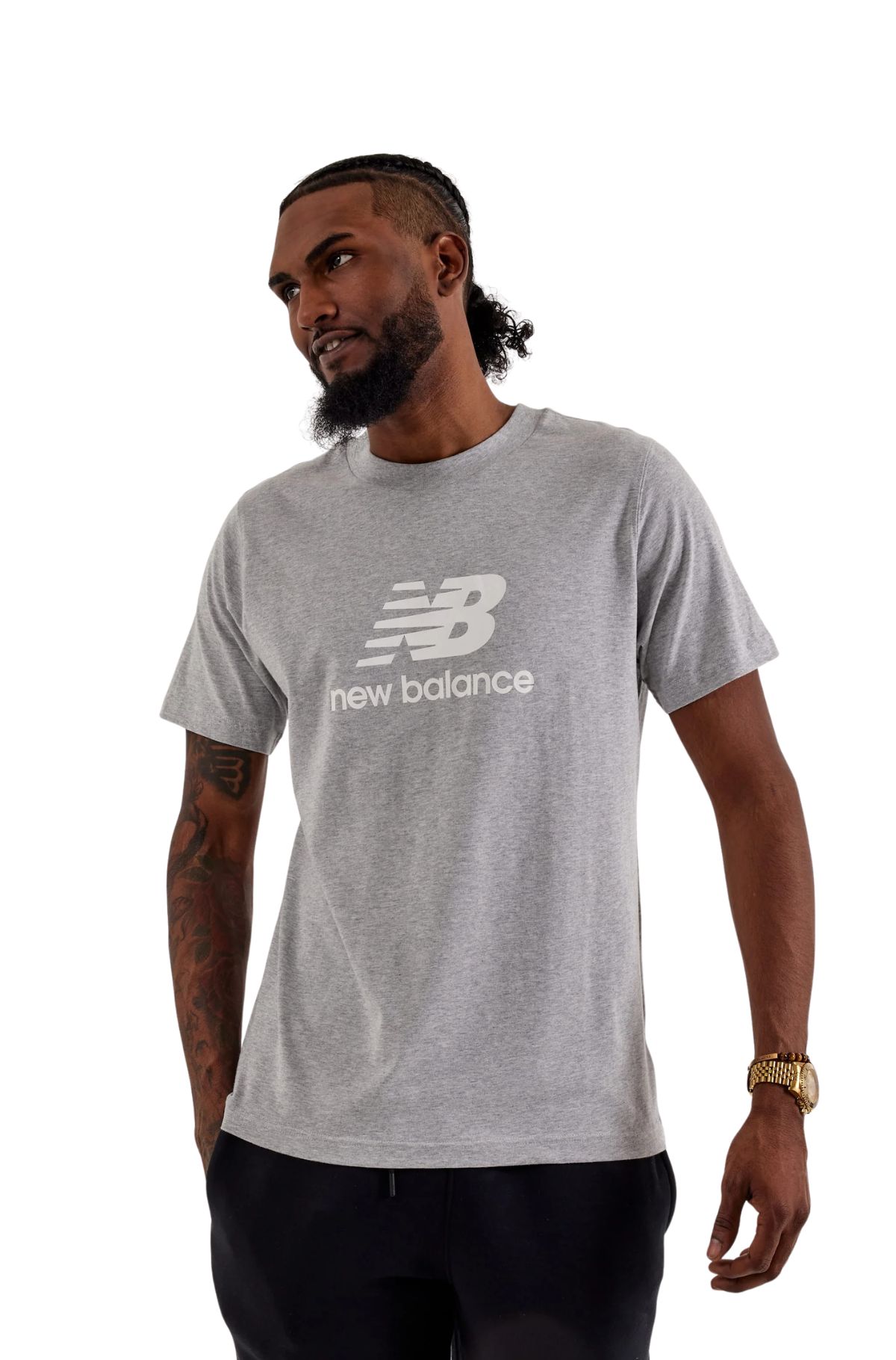 New Balance Ανδρικό T-shirt MT4150-AG Γκρι