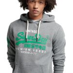 Superdry Vintage Logo Ανδρικό Φούτερ με Κουκούλα M2011822A-US0 Γκρι