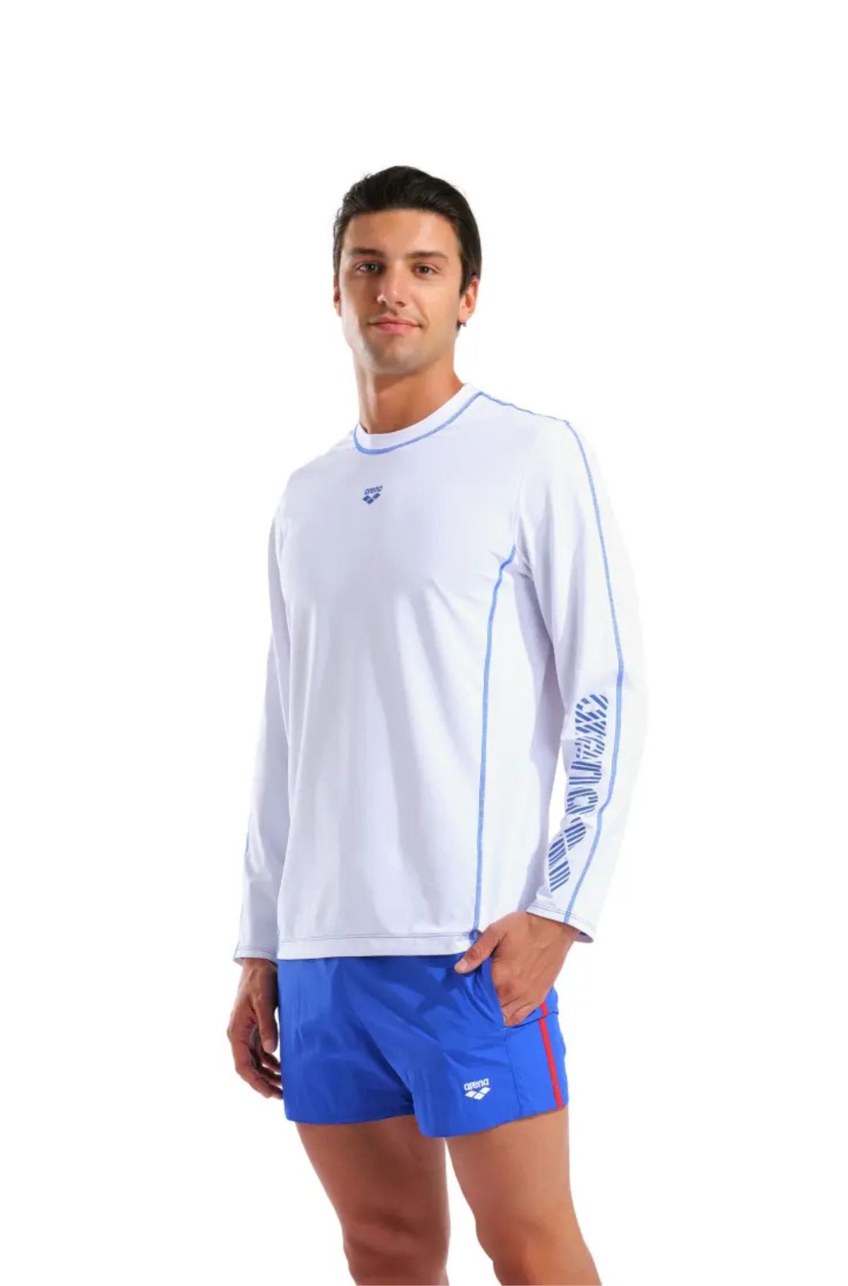 Arena L/S Swim Shirt Ανδρική Μπλούζα 011025-100 Λευκό