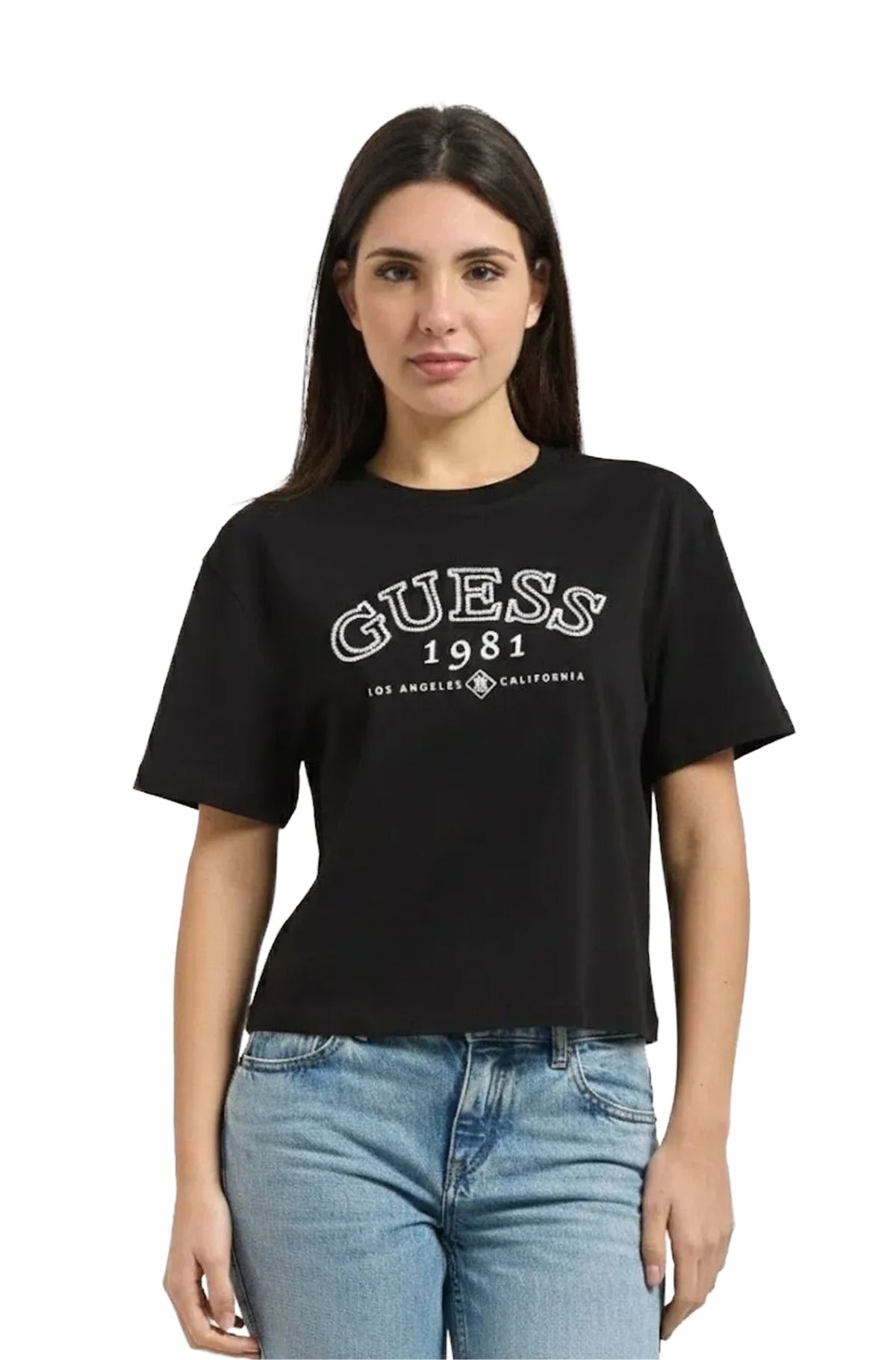 Guess Γυναικείο T-Shirt V6GI04K2965-JBLK Μαύρο