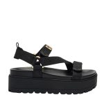 Guess Fetta Logo Γυναικεία Σανδάλια FLJFTTFAL03-JBLK Μάυρο
