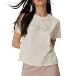 4F Γυναικείο T-shirt 4FWSS26TTSHF2743-12S Μπεζ