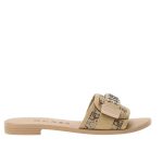 Guess Elyze Γυναικείο Σανδάλι FLJELYLEL19 Καφέ/Χρυσό