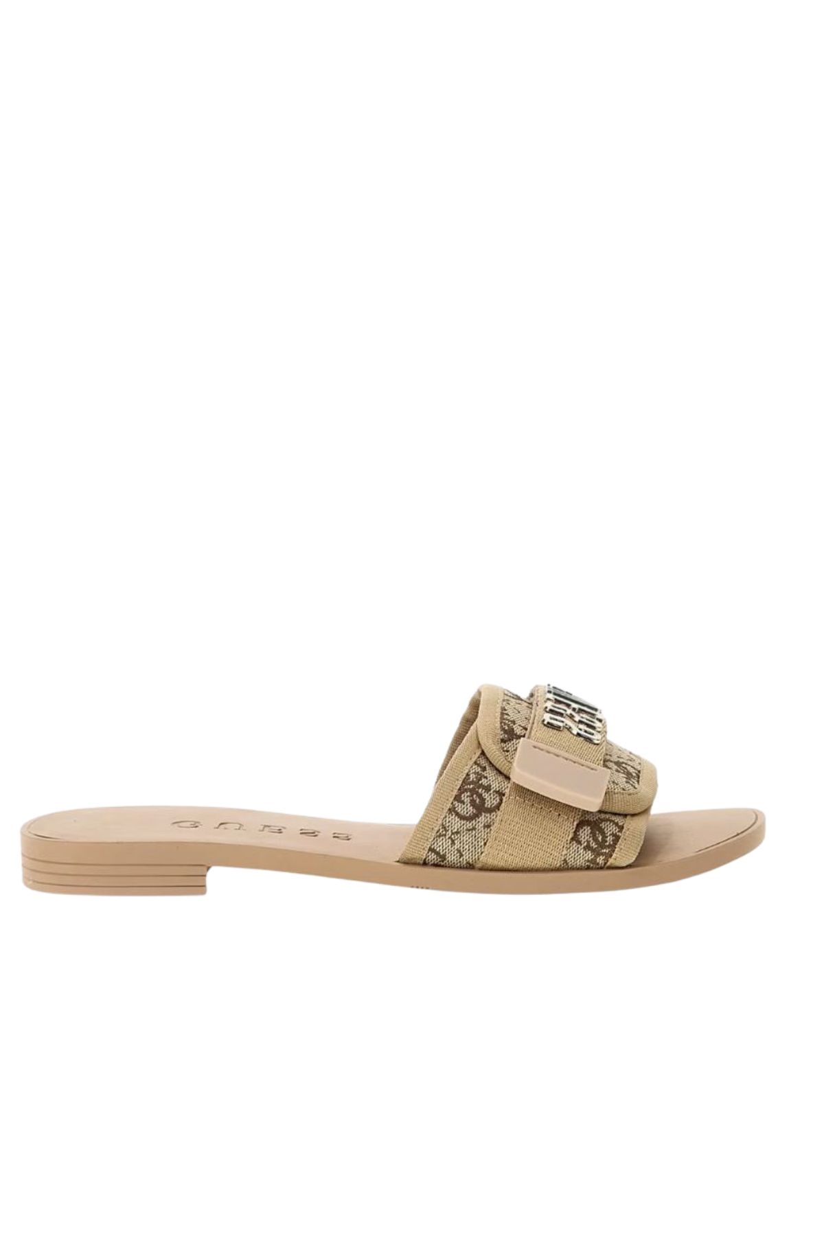 Guess Elyze Γυναικείο Σανδάλι FLJELYLEL19 Καφέ/Χρυσό