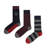 Pepe Jeans DeerCR 3P Ανδρικές Κάλτσες 3pack PMU30073-595 Μπλε/Κόκκινο