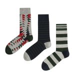 Pepe Jeans Geo Tree CR 3P Ανδρικές Κάλτσες 3pack PMU30071-672 Γκρι/Πράσινο