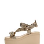 Guess Γυναικείο Σανδάλια Πλατφόρμα FLJOCILEL03 Μπεζ