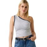 Guess Γυναικείο Τop W6GP18K2947-S0AK Λευκό/Μάυρο