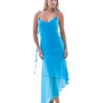 Guess Γυναικείο Φόρεμα W6GKADW2526-A740 Μπλε
