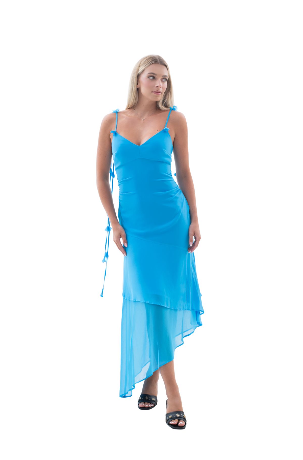 Guess Γυναικείο Φόρεμα W6GKADW2526-A740 Μπλε