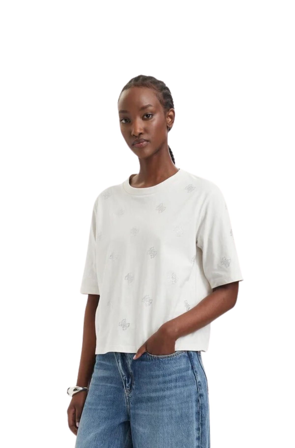 Guess Γυναικείο T-shirt V6GI18K2985-G056 Μπεζ