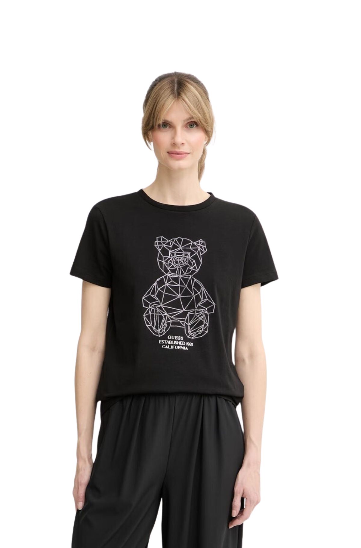 Guess Γυναικείο T-shirt V6GI12K3325-JBLK Μάυρο