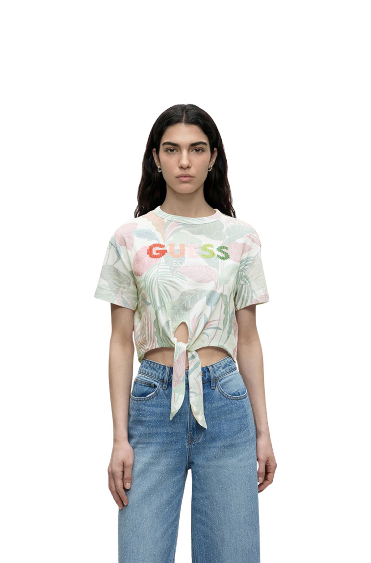 Guess Γυναικείο T-shirt W6GI09K3024-PMHY Πολύχρωμο