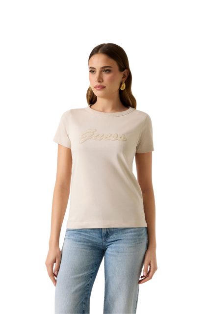 Guess Γυναικείο T-shirt W6GI08K3023-A11C Μπεζ