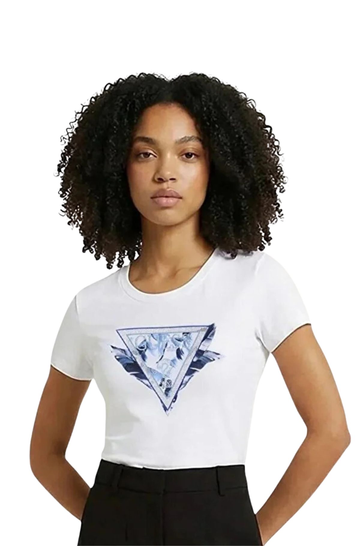 Guess Γυναικείο T-shirt W6GI11K3026-G011 Λευκό