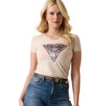 Guess Γυναικείο T-shirt W6GI19K3042-G1M5 Μπεζ