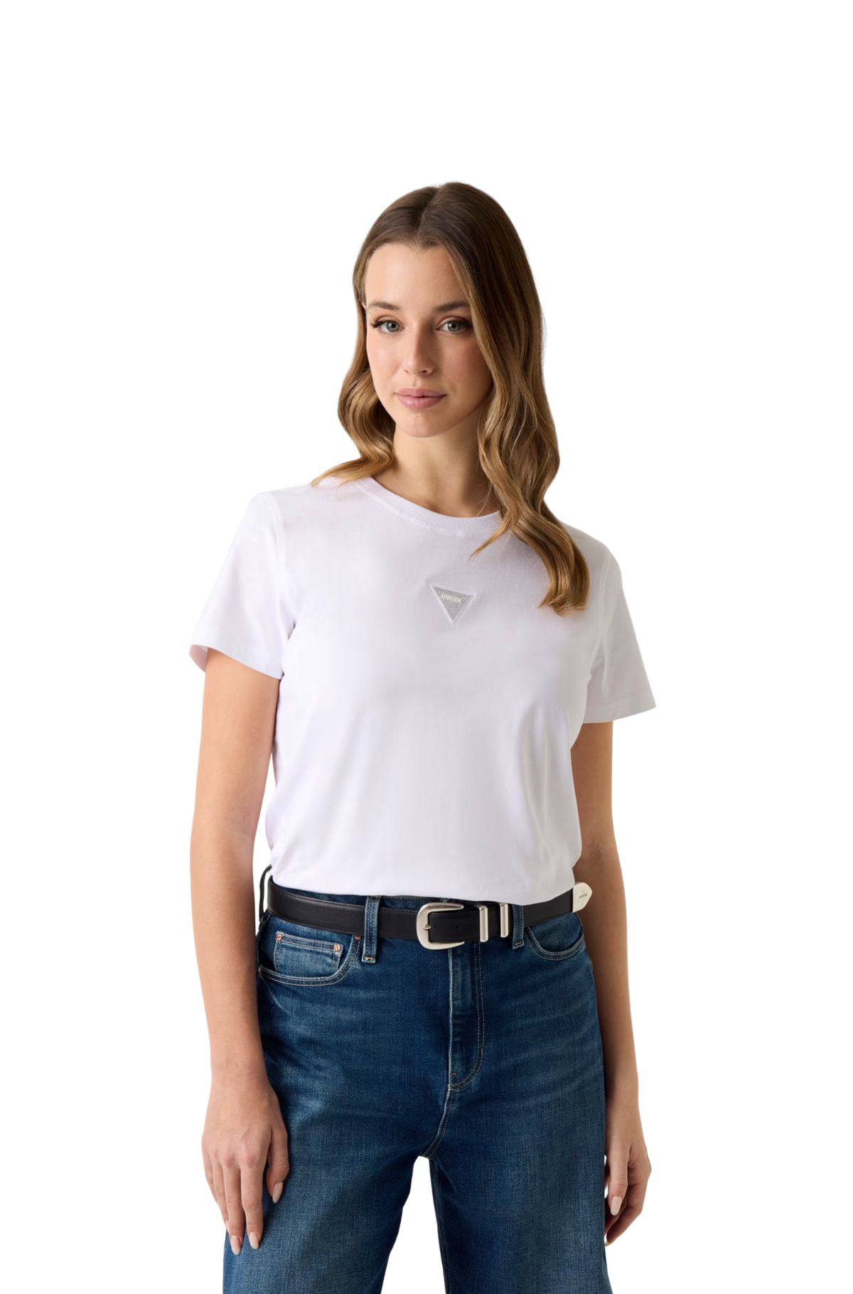 Guess Γυναικείο T-shirt W6GI10K3025-G011 Λευκό
