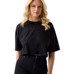 Guess Γυναικείο T-shirt W6GI42K3582-JTMU Μάυρο