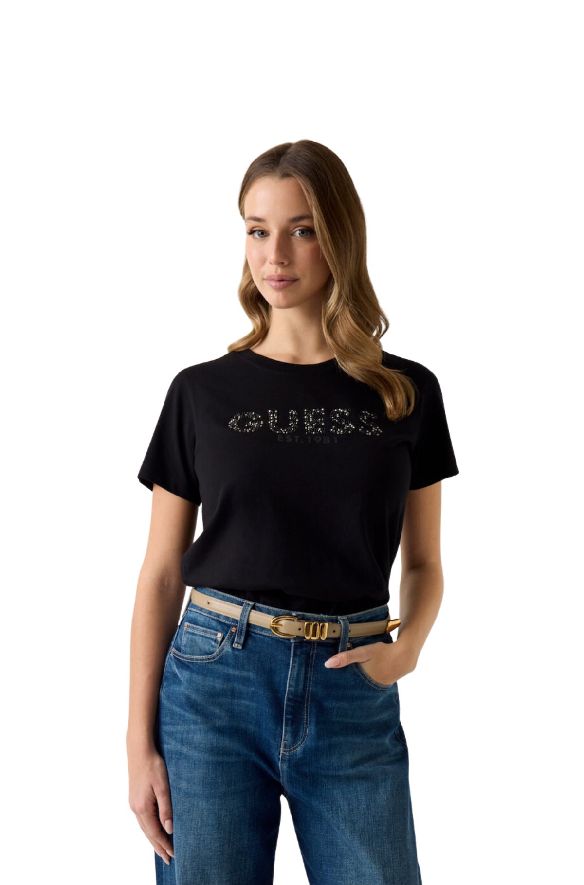 Guess Γυναικείο T-shirt W6GI15K3035-JBLK Μάυρο