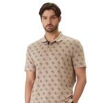 Guess Ανδρικό Polo T-shirt M6GP04K3073-FMAZ Μπεζ