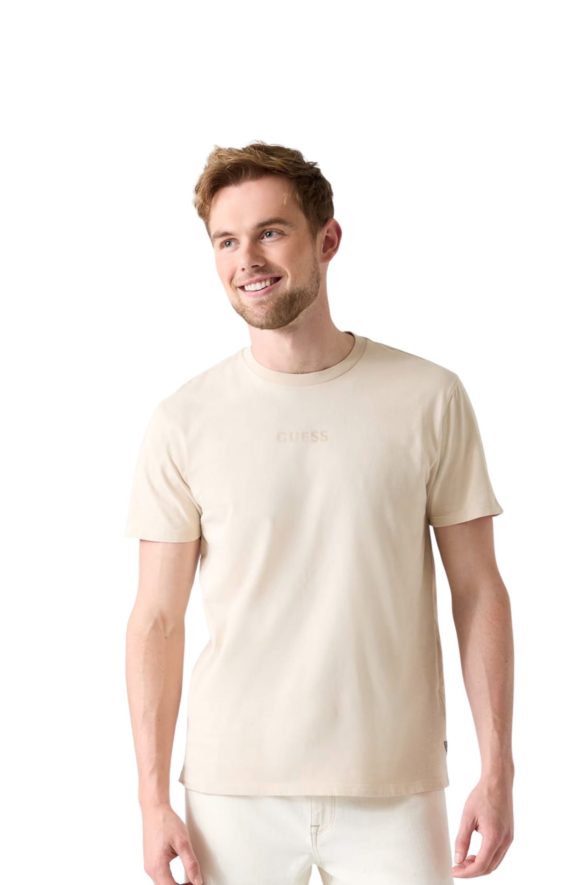 Guess Ανδρικό T-shirt M6GI27K3249-F1PV Μπεζ