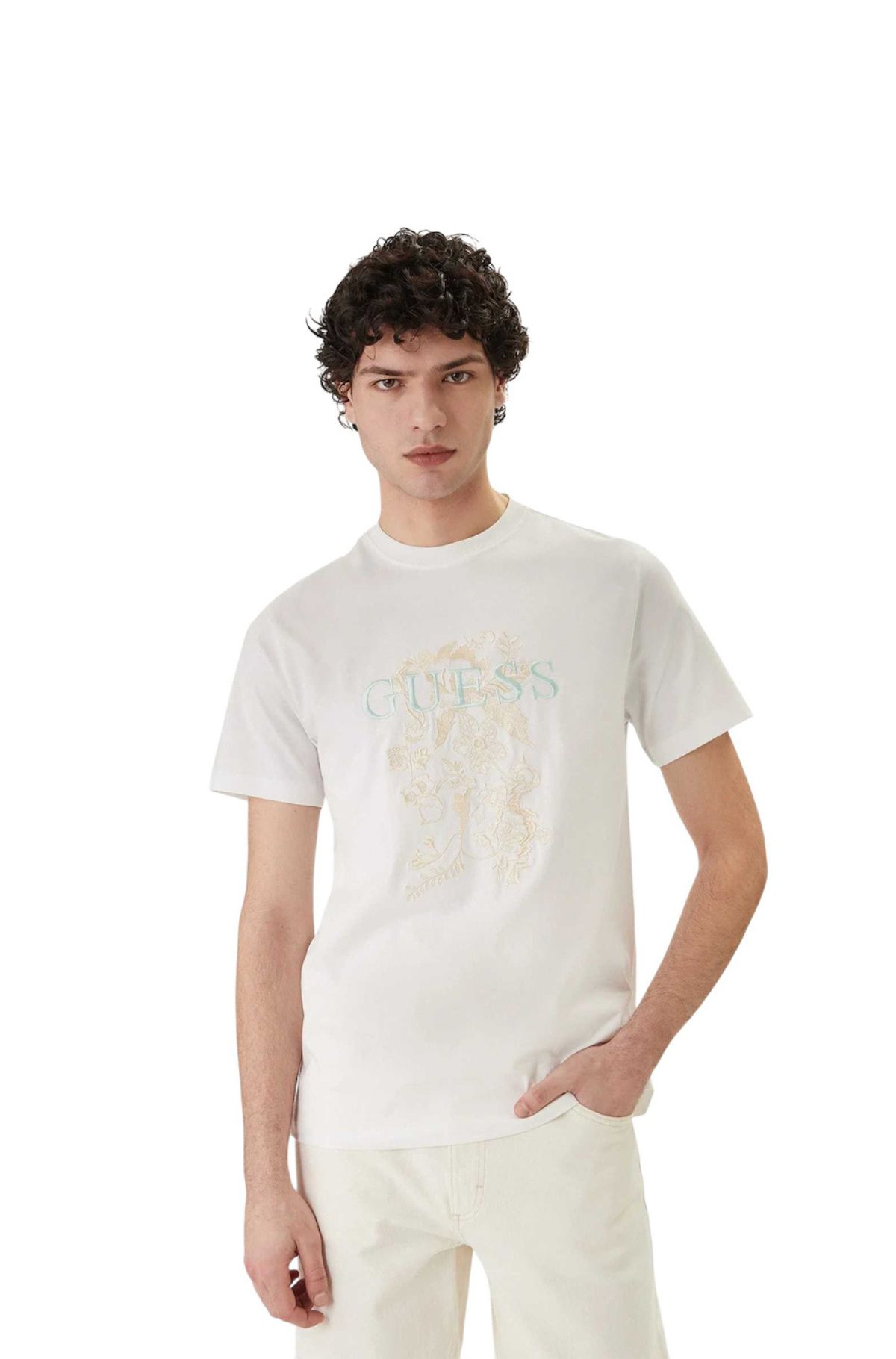 Guess Ανδρικό T-shirt M6GI17K3038-G011 Λευκό