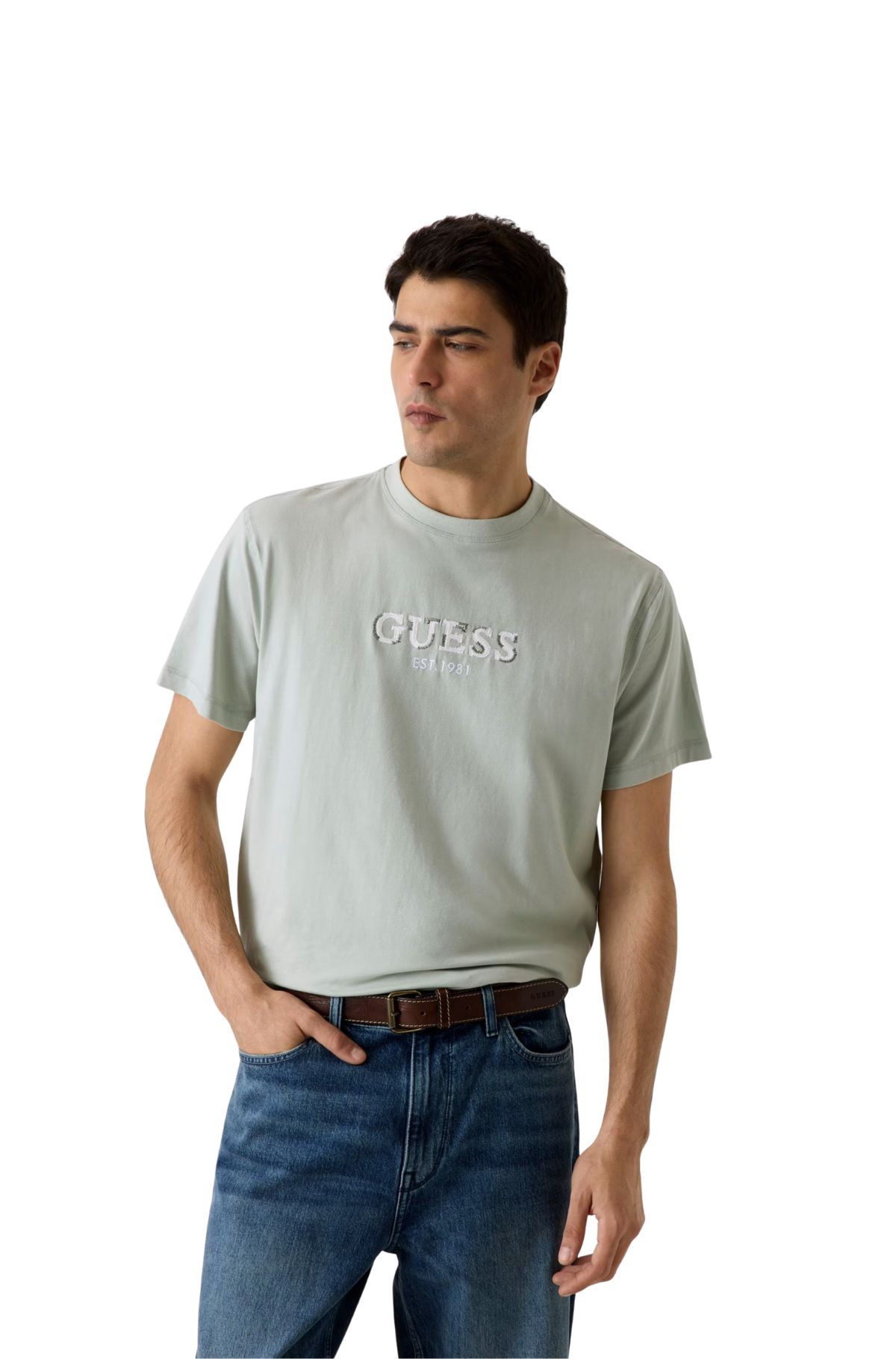 Guess Ανδρικό T-shirt M6GI16K3032-A834 Πράσινο
