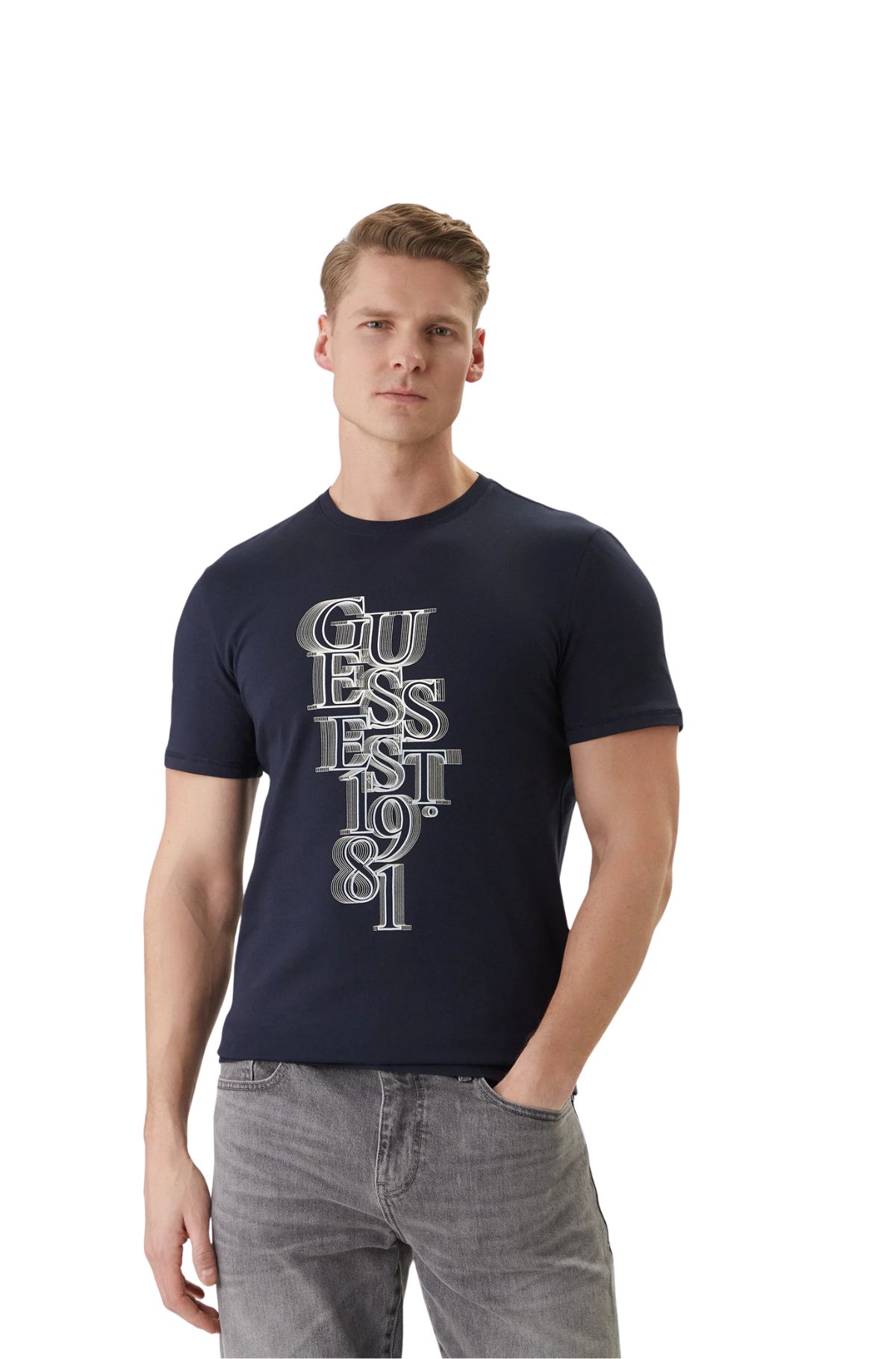 Guess Ανδρικό T-shirt M6GI10K2991-G7V2 Μπλε