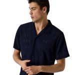 Guess Ανδρικό Πλεκτό Πουκάμισο M6GP46K3218-G7V2 Μπλε