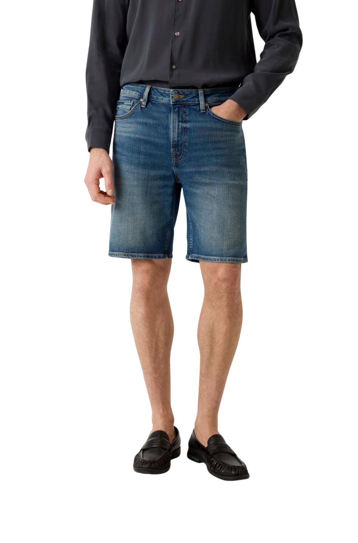 Guess Ανδρική Jean Βερμούδα M6GD27D0777-L4NR Μπλε