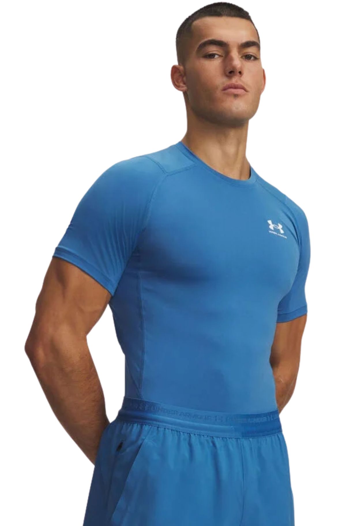 Under Armour Heatger Ανδρικό T-Shirt 1361518-430 Μπλε