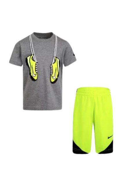 Nike Παιδικό Σετ 86H360-F68 Γκρι/Κιτρίνο