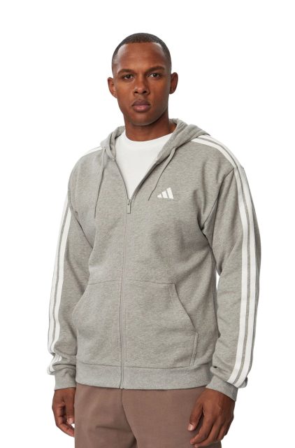 Adidas Essentials 3-Stripes Ανδρική Ζακέτα KY4173 Γκρι
