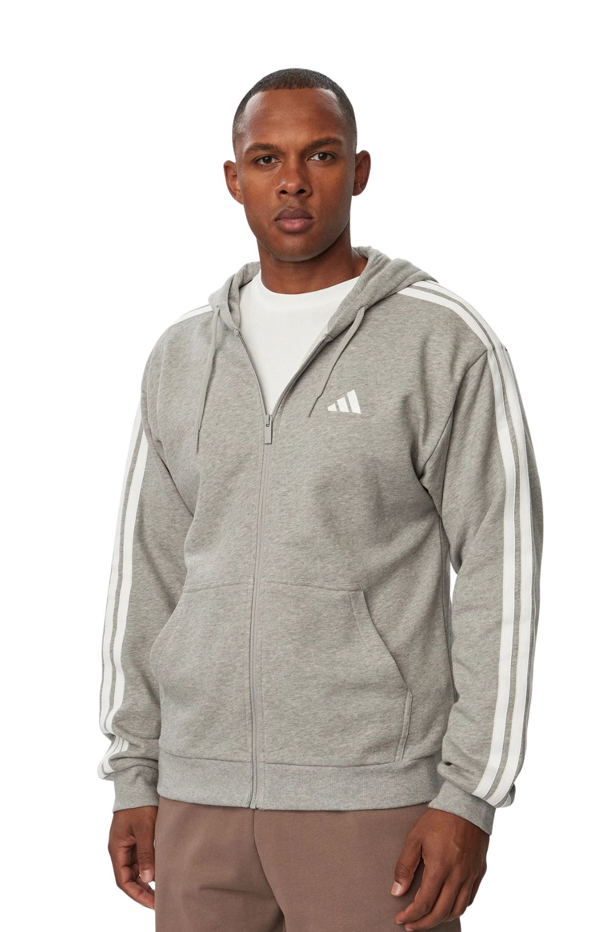 Adidas Essentials 3-Stripes Ανδρική Ζακέτα KY4173 Γκρι