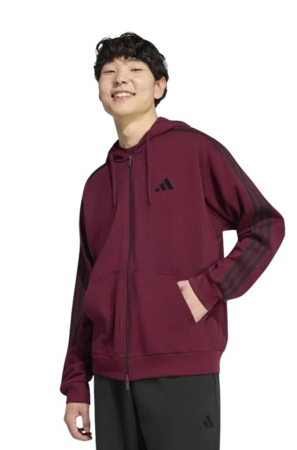 Adidas Essentials 3-Stripes Ανδρική Ζακέτα KY4177 Μπορντό