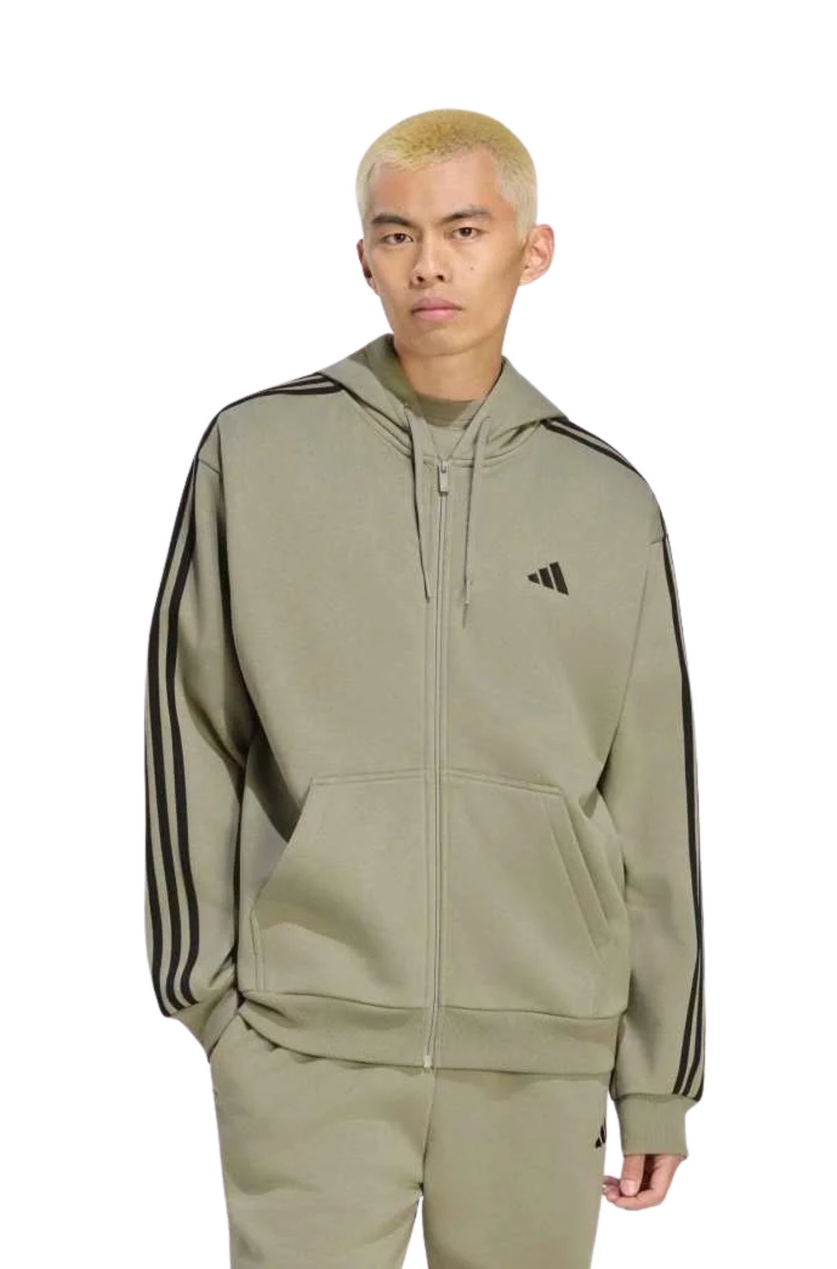 Adidas Essentials 3-Stripes Ανδρική Ζακέτα KY4147 Πράσινο