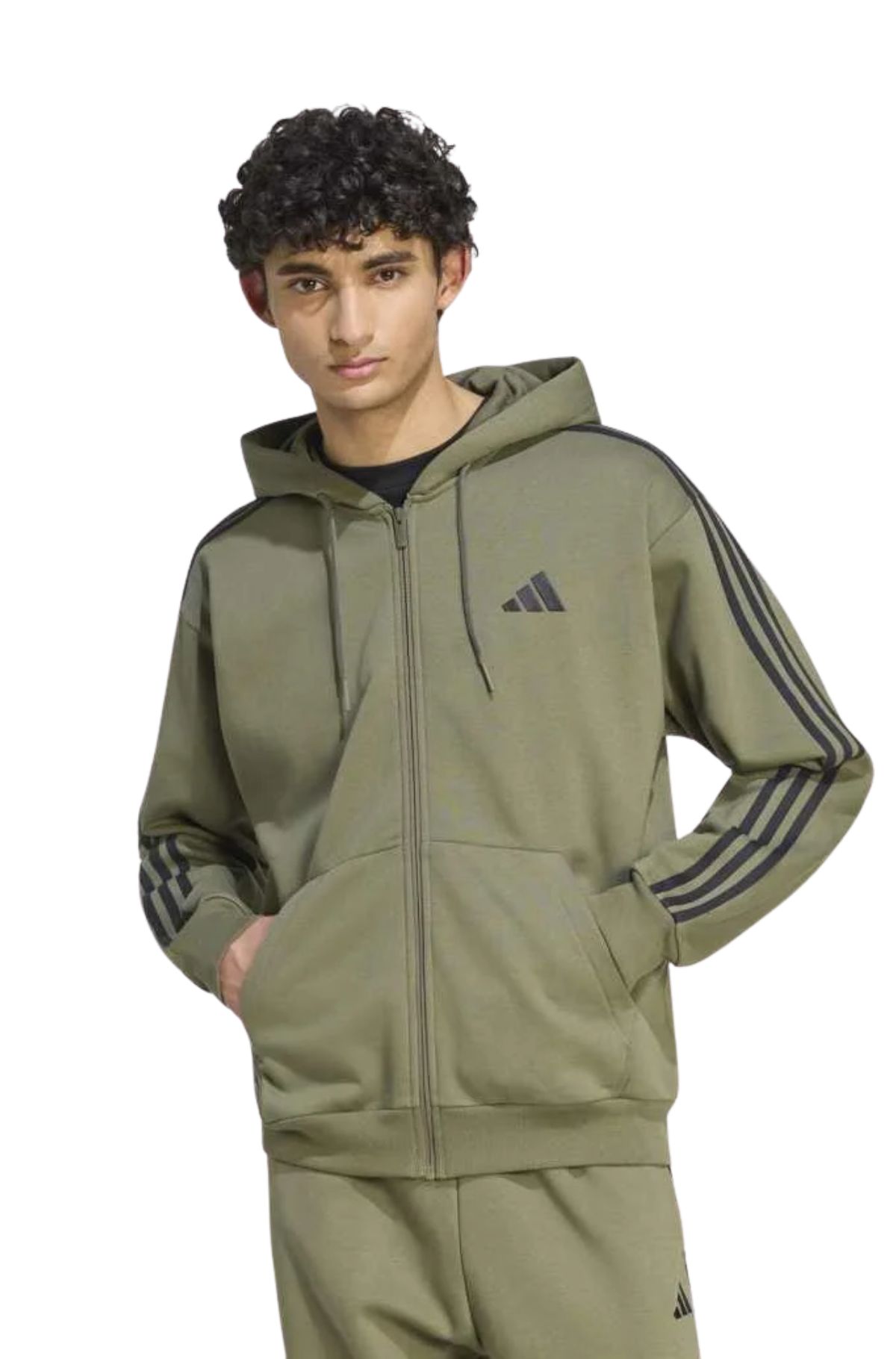 Adidas Essentials 3-Stripes Ανδρική Ζακέτα KY4142 Πράσινη
