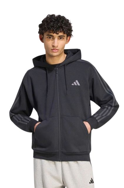 Adidas Sportswear 3-Stripes Ανδρική Ζακέτα KY4140 Μαύρη