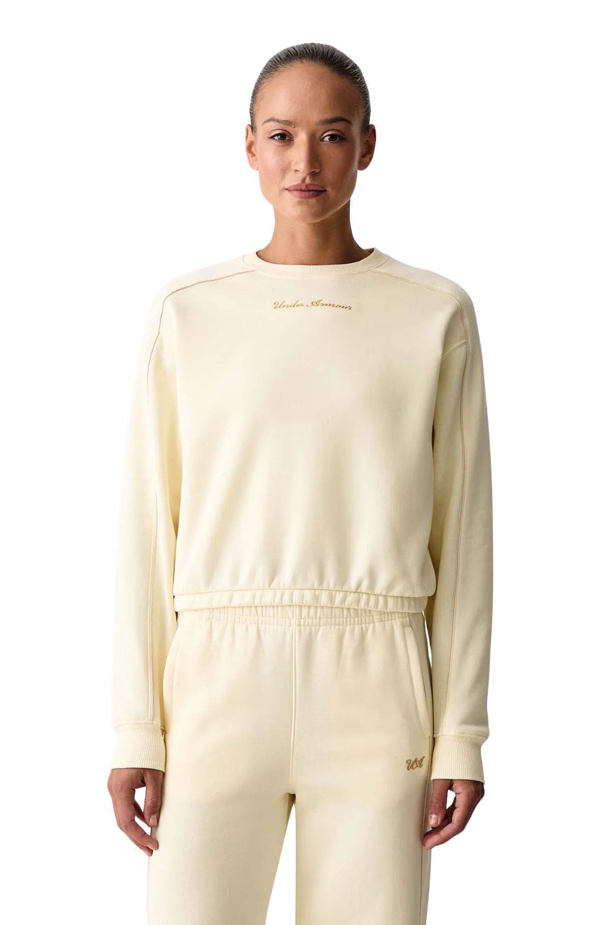 Under Armour Rival Shimmer Γυναικείο Φούτερ 6013560-513 Μπεζ