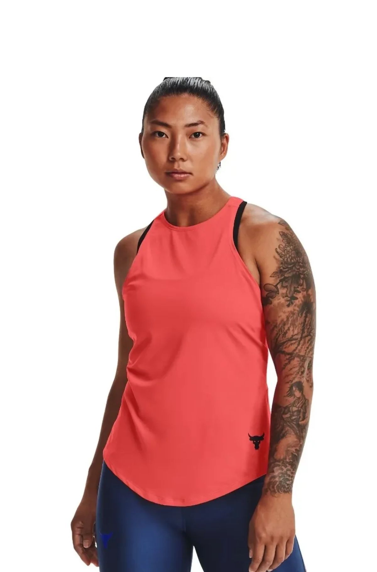 Under Armor Project Rock HeatGear Γυναικείο Φανελάκι 1361068-690 Πορτοκαλί