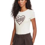 Guess Γυναικείο T-Shirt Slim Fit V6YI09K4276-G027 Εκρού
