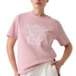Guess Γυναικείο T-Shirt Oversize Fit V6YI13K4301-LPBS Ροζ