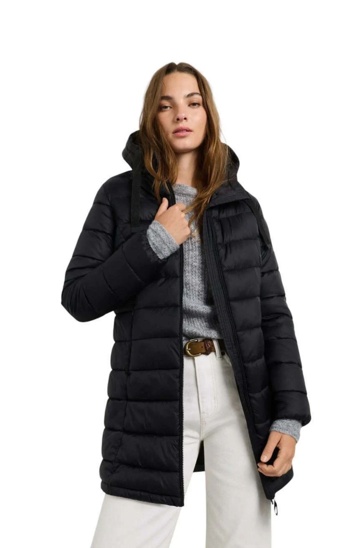 Pepe Jeans Γυναικείο Μακρύ Μπουφάν PL4024499-999 Μάυρο